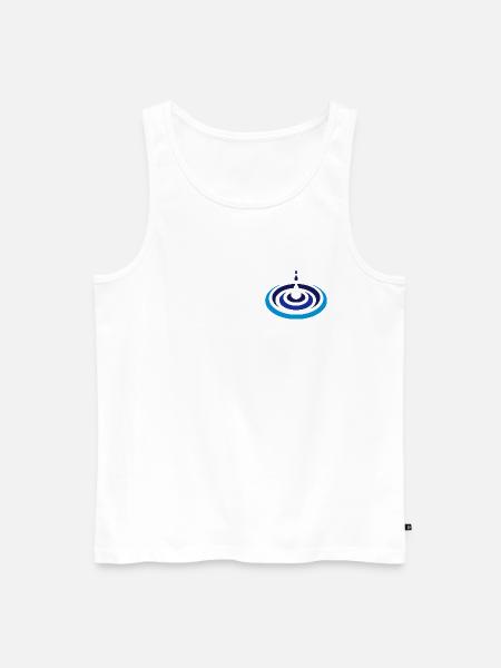 Wassertropfen Logo - Männer Premium Bio Tank Top - Weiß