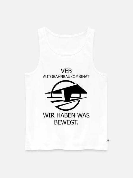VEB Autobahnbaukombinat DDR Ostalgie - Männer Premium Bio Tank Top - Weiß