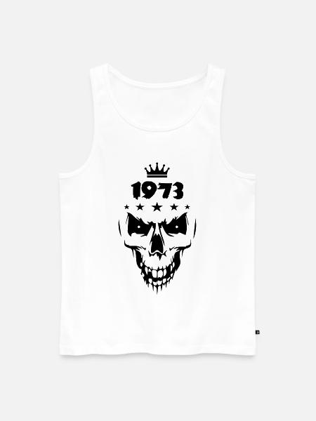 1973 Totenkopf - Männer Premium Bio Tank Top - Weiß