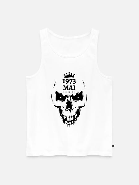 Mai 1973 Totenkopf - Männer Premium Bio Tank Top - Weiß