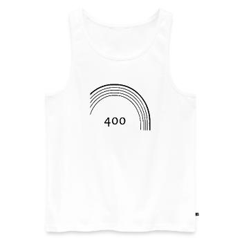 400 Meter Laufbahn - Männer Premium Bio Tank Top - Weiß - Vorne - Michal (187cm)