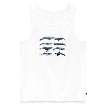 Wale der Welt - Männer Premium Bio Tank Top - Weiß - Vorne - Michal (187cm)