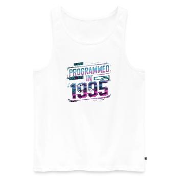  Programmiert Im Jahr 1995 Futuristischer - Männer Premium Bio Tank Top - Weiß - Vorne - Michal (187cm)