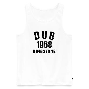 DUB 1968 Kingston - Männer Premium Bio Tank Top - Weiß - Vorne - Michal (187cm)