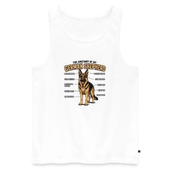 Familienhund Schäferhundbesitzer Gassi Schäferhund - Männer Premium Bio Tank Top - Weiß - Vorne - Michal (187cm)