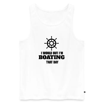 Lustiges Bootsgeschenk für Segler und Bootsliebhaber - Männer Premium Bio Tank Top - Weiß - Vorne - Michal (187cm)