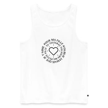 Für meine Tochter wirst du immer Marmelade testen und vergessen... - Männer Premium Bio Tank Top - Weiß - Vorne - Michal (187cm)