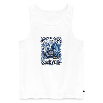 The Edinburgh Scotland Frost And Dark Academia - Männer Premium Bio Tank Top - Weiß - Vorne - Michal (187cm)