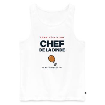 Turkey Chef – Lustiges Weihnachtsessen-T-Shirt - Männer Premium Bio Tank Top - Weiß - Vorne - Michal (187cm)