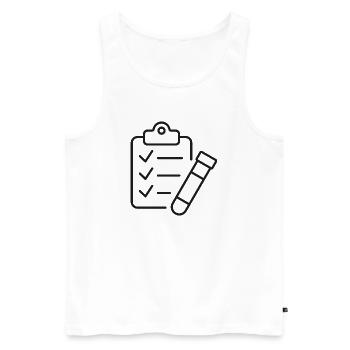 Labor-Checkliste Reagenzglas-Symbol - Männer Premium Bio Tank Top - Weiß - Vorne - Michal (187cm)