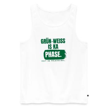 Grün-Weiß is ka Phase - Männer Premium Bio Tank Top - Weiß - Vorne - Michal (187cm)