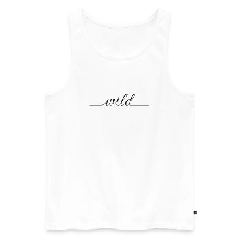 Wild - Männer Premium Bio Tank Top - Weiß - Vorne - Michal (187cm)