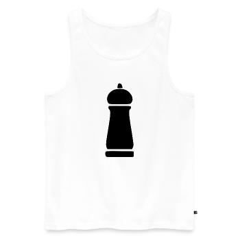 Gewürzmühle Gewürze Geschenk Koch Weihnachten  - Männer Premium Bio Tank Top - Weiß - Vorne - Michal (187cm)