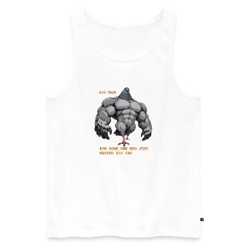 Big Talk for someone who just washed his car - Männer Premium Bio Tank Top - Weiß - Vorne - Michal (187cm)