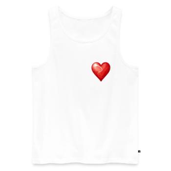 Herz mit einer Sternenspur - Männer Premium Bio Tank Top - Weiß - Vorne - Michal (187cm)