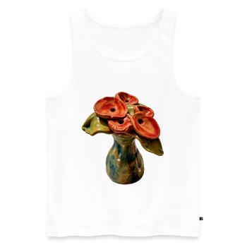 Kwiat_SpokoLoko - Männer Premium Bio Tank Top - Weiß - Vorne - Michal (187cm)
