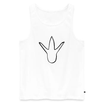 Dinospur handgezeichnet - Männer Premium Bio Tank Top - Weiß - Vorne - Michal (187cm)