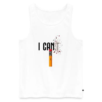 I Can Motivation Bleistift Erfolg Mindset - Männer Premium Bio Tank Top - Weiß - Vorne - Michal (187cm)