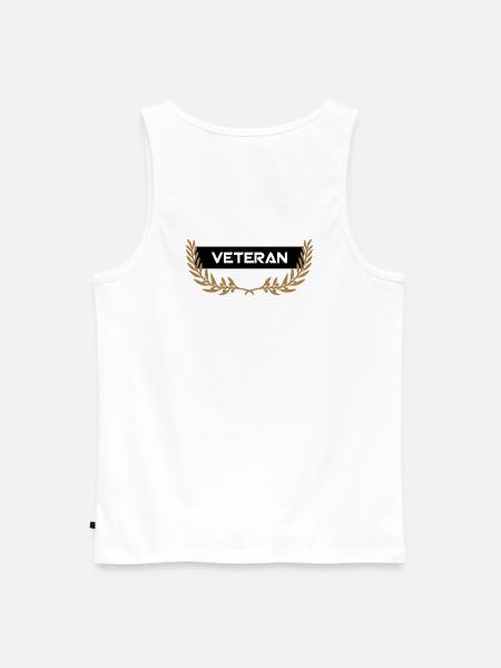 Veteran Ehrung Schild - Männer Premium Bio Tank Top - Weiß