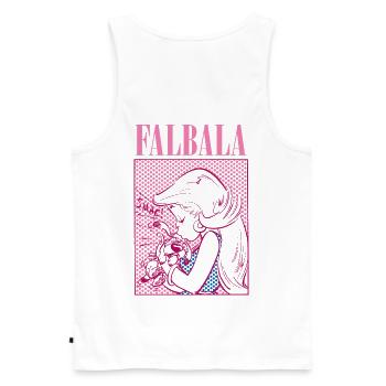 Asterix & Obelix Falbala Küsst Idefix - Männer Premium Bio Tank Top - Weiß - Hinten - AI Model Male 178 light (178cm)