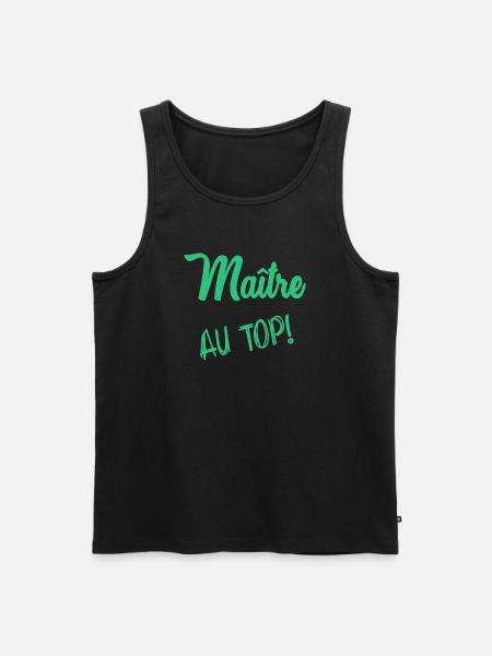 MASTER - Men's Premium Organic Tank Top - black