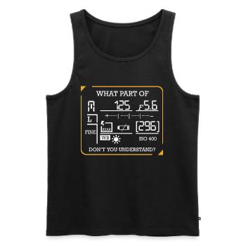 Fotograf - Männer Premium Bio Tank Top - Schwarz - Vorne - Michal (187cm)