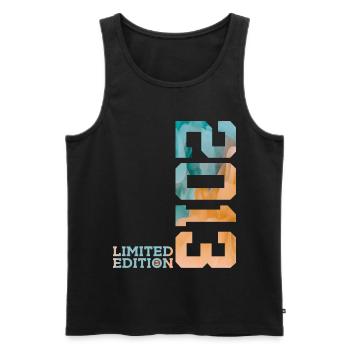 13. GEBURTSTAG LIMITED EDITION 2013 - Männer Premium Bio Tank Top - Schwarz - Vorne - Michal (187cm)