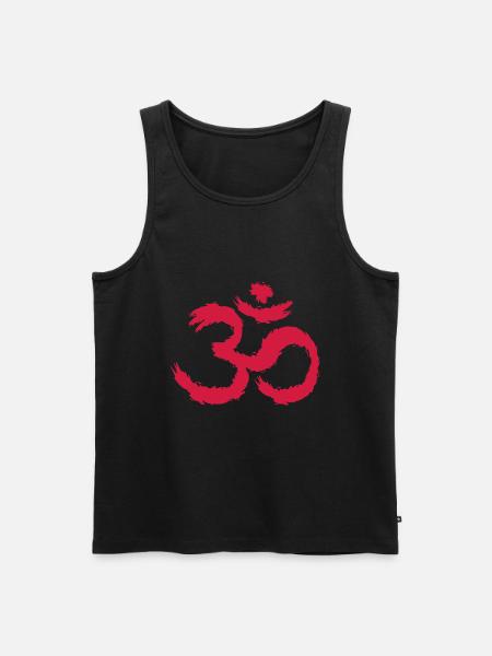 Om symbool hindoeïsme - Mannen Premium Bio Tanktop - zwart