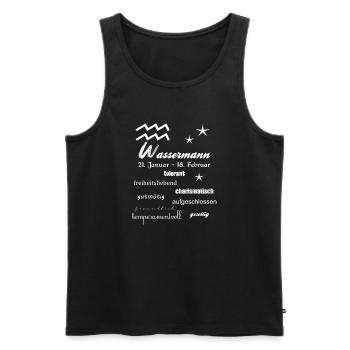 Wassermann Sternzeichen - Männer Premium Bio Tank Top - Schwarz - Vorne - Michal (187cm)