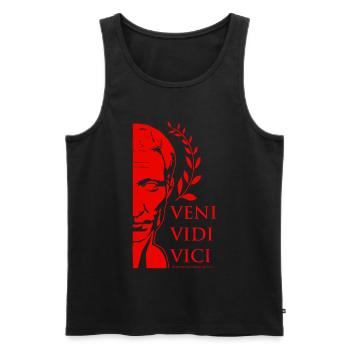 caesar 4 - Men's Premium Organic Tank Top - black - Front - Michal (187cm)