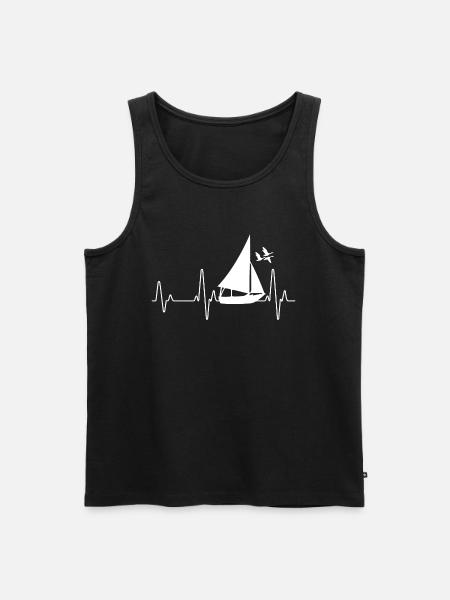 Segeln - Männer Premium Bio Tank Top - Schwarz