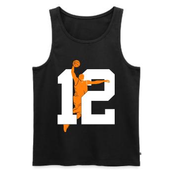 NUMBER 12 BASKETBALL 12TH BIRTHDAY - Men's Premium Organic Tank Top - black - Front - Michal (187cm)