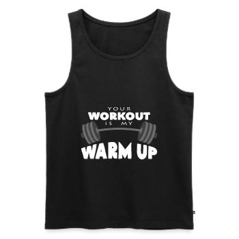 dumbbell - Men's Premium Organic Tank Top - black - Front - Michal (187cm)