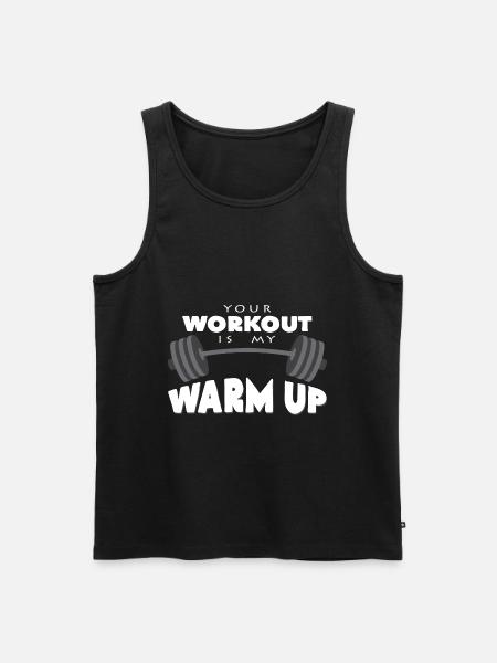 dumbbell - Men's Premium Organic Tank Top - black