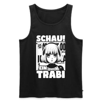 Schau! Ein TRABI - Männer Premium Bio Tank Top - Schwarz - Vorne - Michal (187cm)