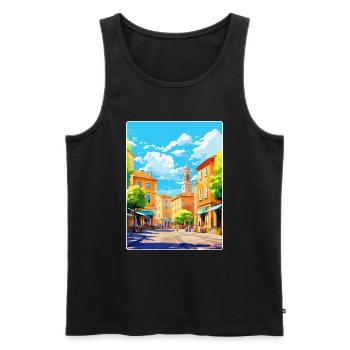Aix En Provence Frankreich Vintage Reiseposter WPA - Männer Premium Bio Tank Top - Schwarz - Vorne - Michal (187cm)