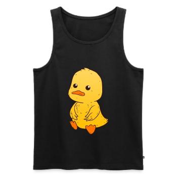 Entchen Ente - Männer Premium Bio Tank Top - Schwarz - Vorne - Michal (187cm)