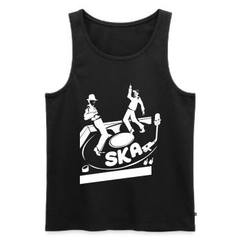 Funkensprühende Ska Bläsersektion - Männer Premium Bio Tank Top - Schwarz - Vorne - Michal (187cm)