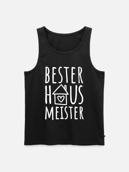 Bester Hausmeister - Männer Premium Bio Tank Top - Schwarz