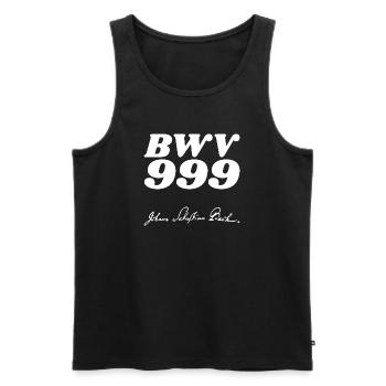 Johann Sebastian Bach BWV 999 - Débardeur bio Premium Homme - noir - Devant - Michal (187cm)