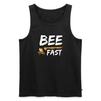 bee fast bees honey - Männer Premium Bio Tank Top - Schwarz - Vorne - Michal (187cm)