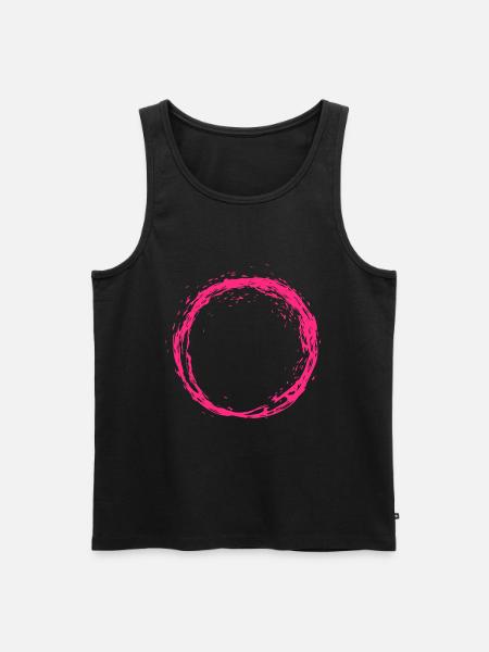 Circle pink - Men's Premium Organic Tank Top - black