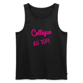 RUHESTAND. RUHESTAND. PENSIONIERT. RUHESTAND - Männer Premium Bio Tank Top - Schwarz - Vorne - Michal (187cm)