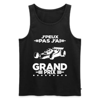 Je Peux Pas J'ai Grand Prix - Débardeur bio Premium Homme - noir - Devant - Michal (187cm)