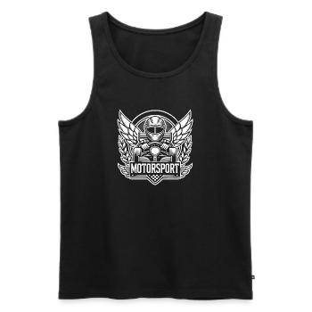 Motorsport Logo - Men's Premium Organic Tank Top - black - Front - Michal (187cm)
