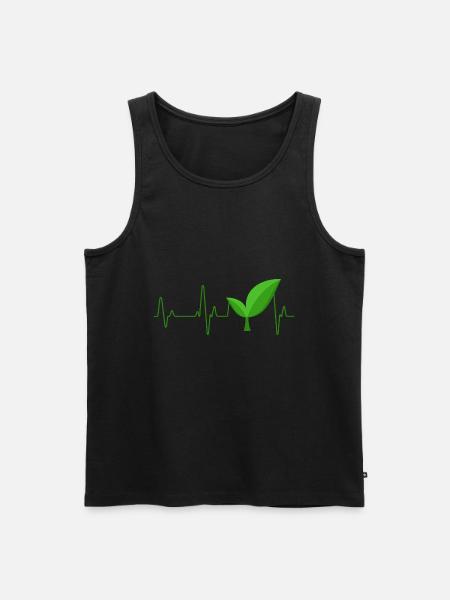 Vegan - Männer Premium Bio Tank Top - Schwarz