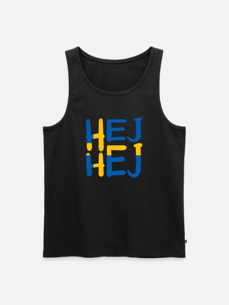 HEJ HEJ SWEDEN - Men's Premium Organic Tank Top - black