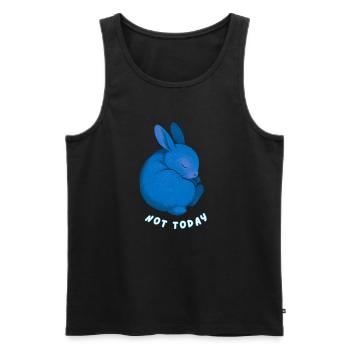 Lapin - Pas aujourd’hui - Débardeur bio Premium Homme - noir - Devant - Michal (187cm)