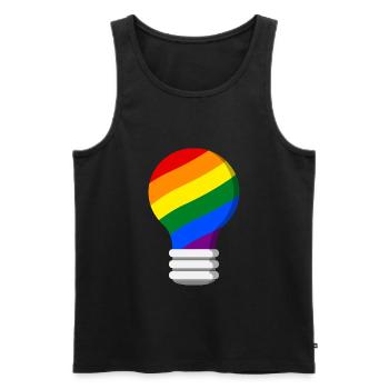Gay Pride - Débardeur bio Premium Homme - noir - Devant - Michal (187cm)
