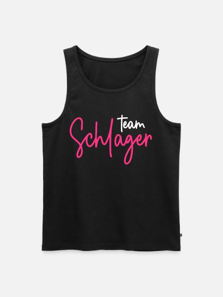 Team Schlager - Männer Premium Bio Tank Top - Schwarz